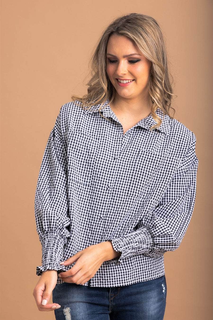 Gingham shirt nz deals