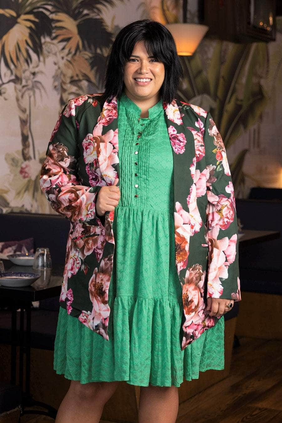 Plus size floral blazer hotsell