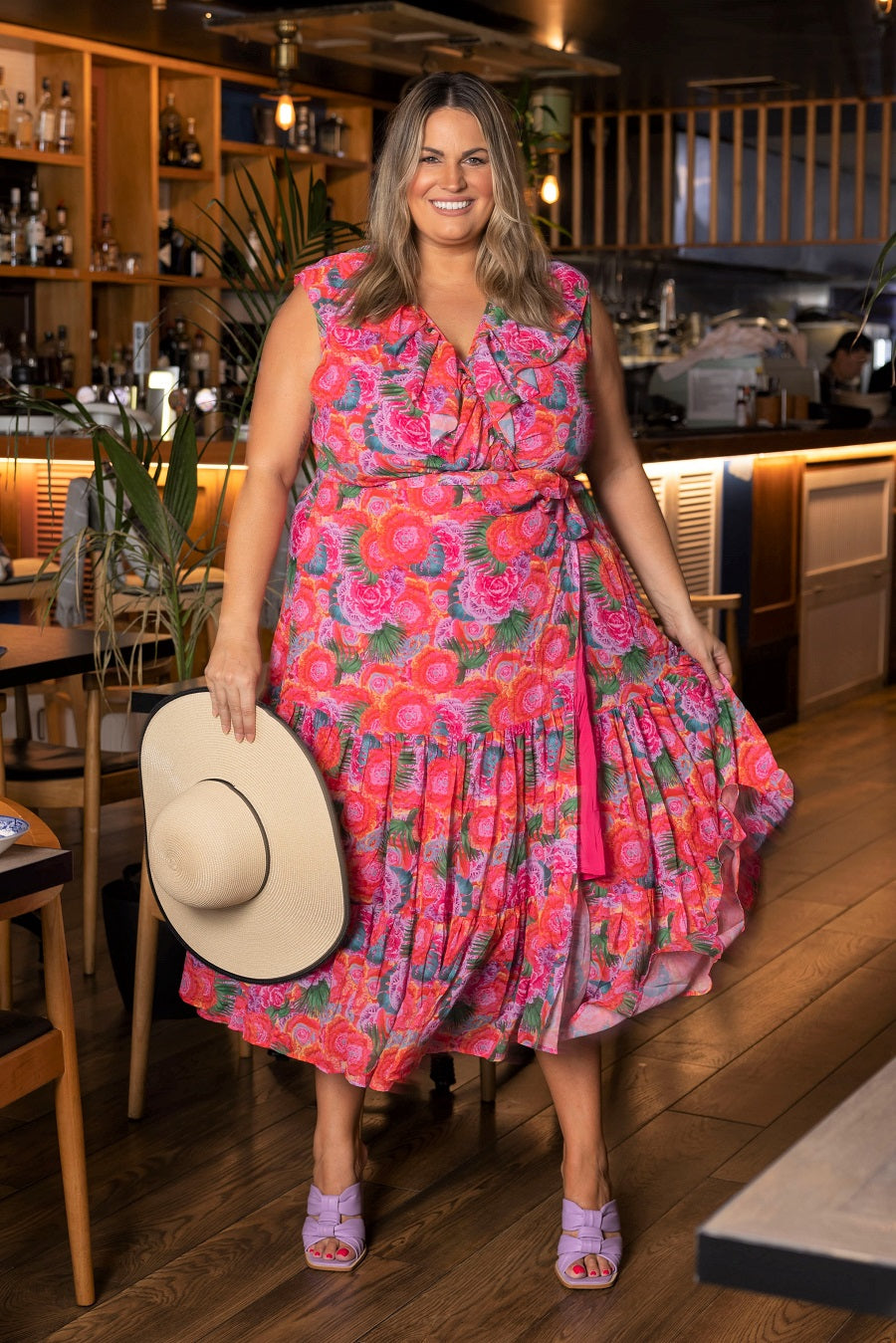 Pink Floral Mini Dress