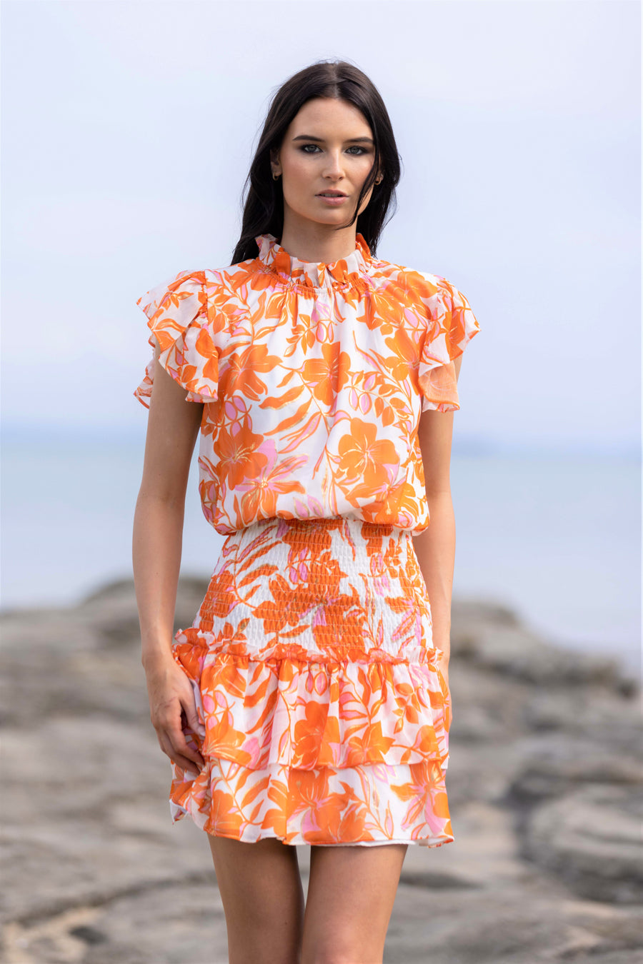 Peachy orange dress sale