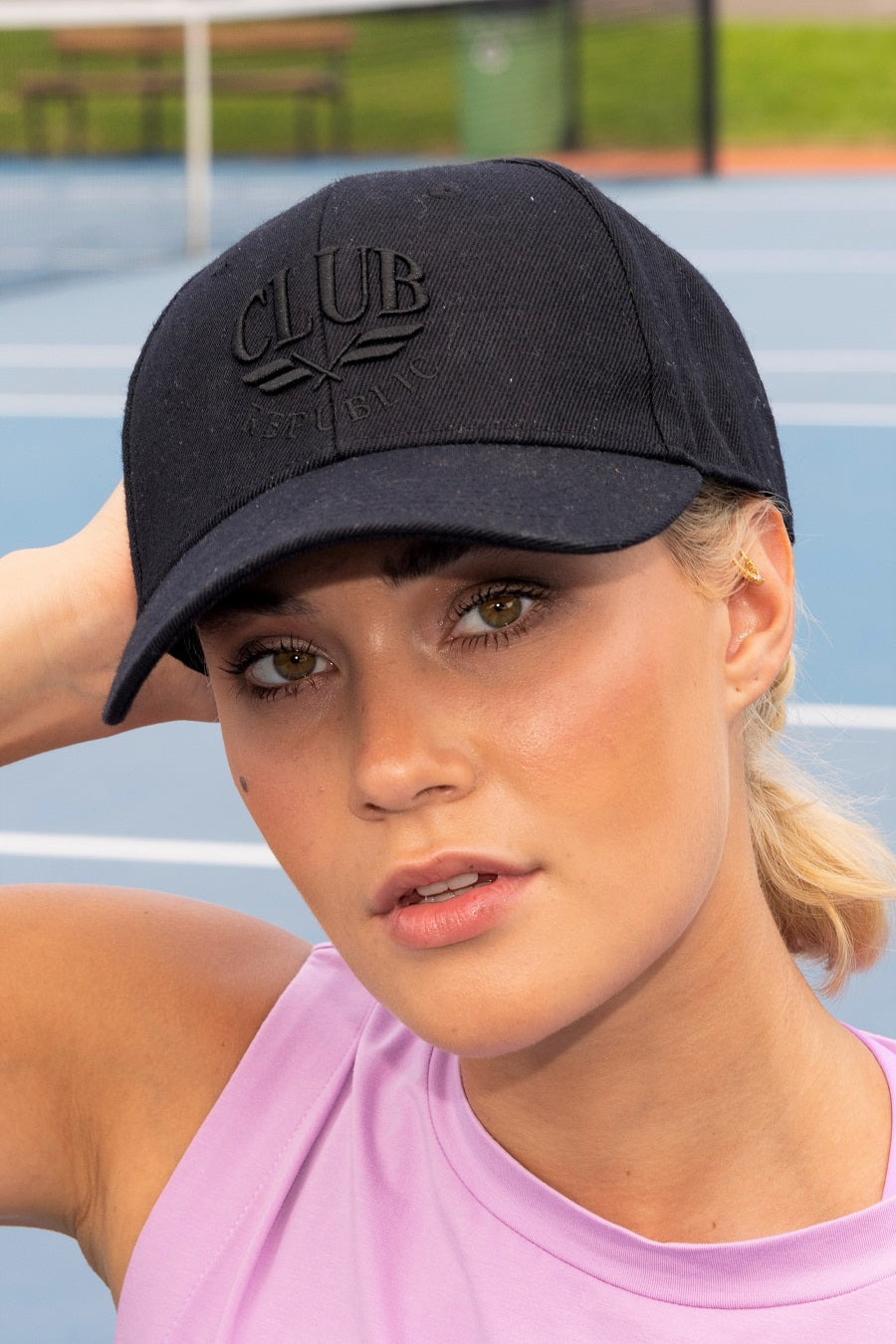 black sports cap