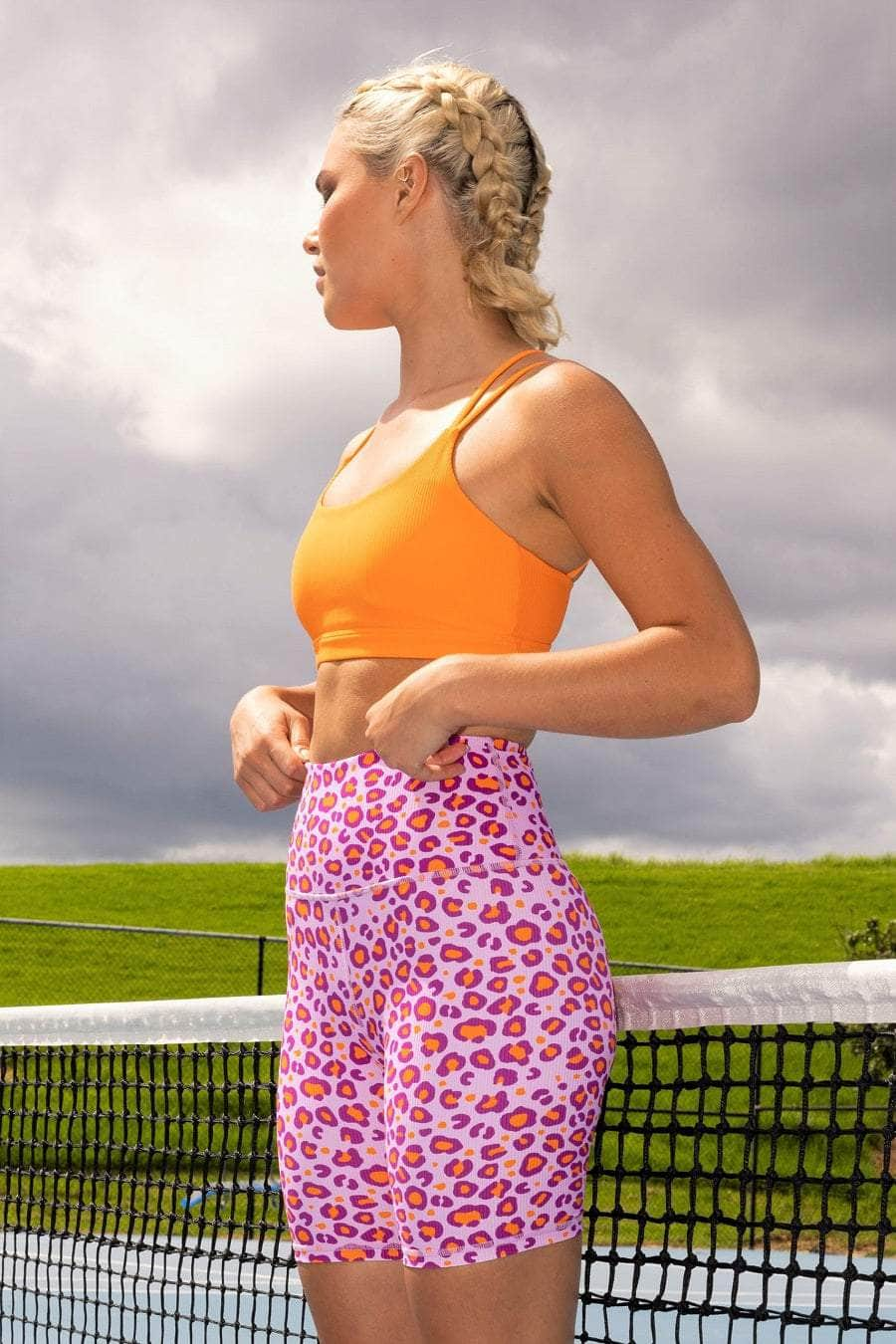 orange sports top crop