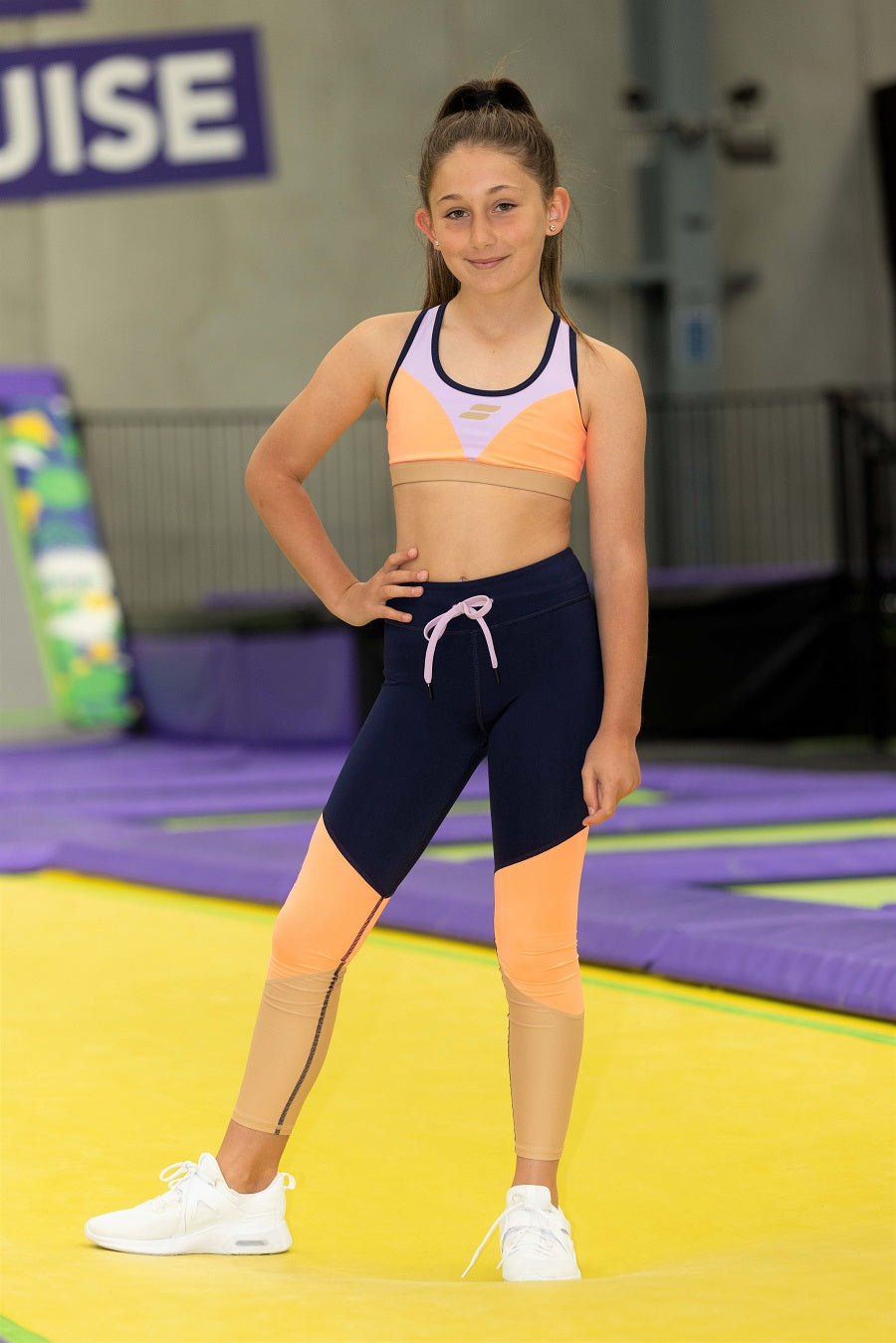 girls navy leggings