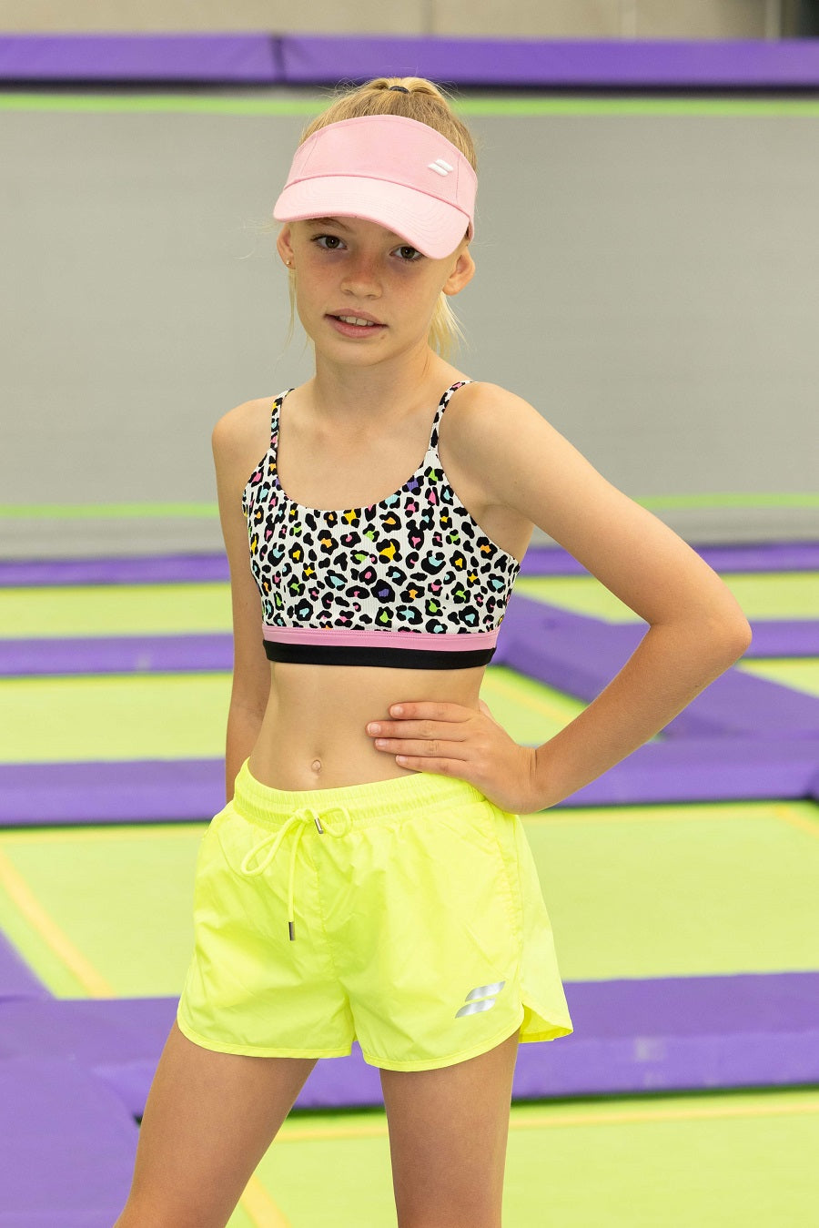 kids animal print crop top