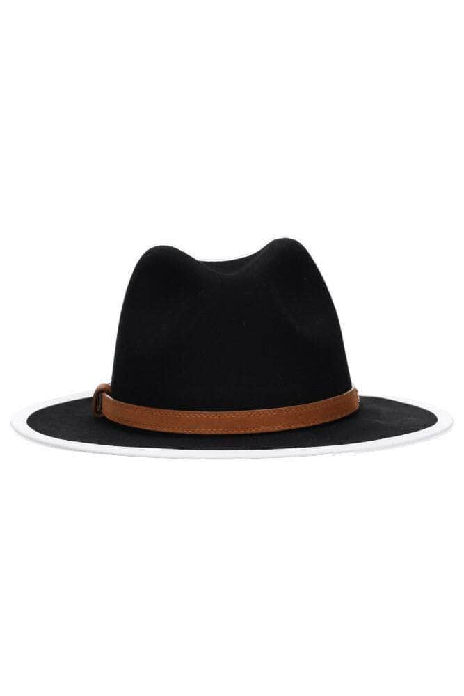 black wool fedora