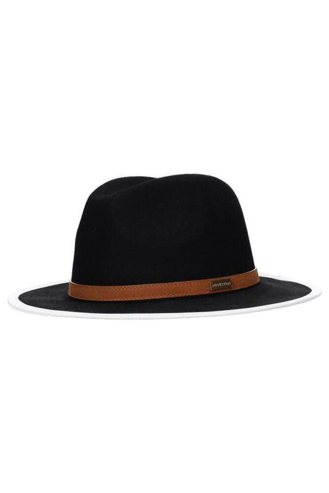 black wool fedora