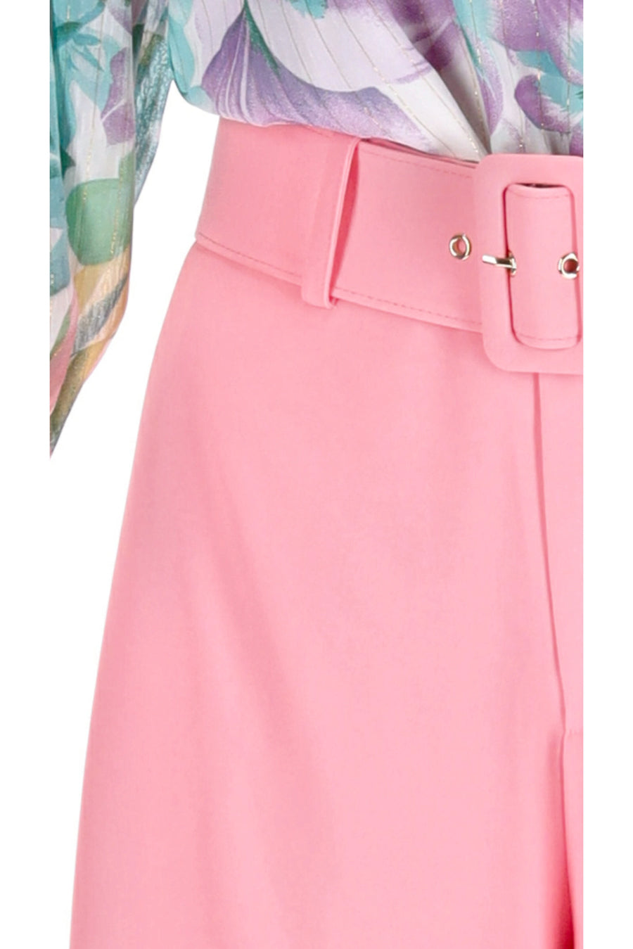 pink wide leg trousers