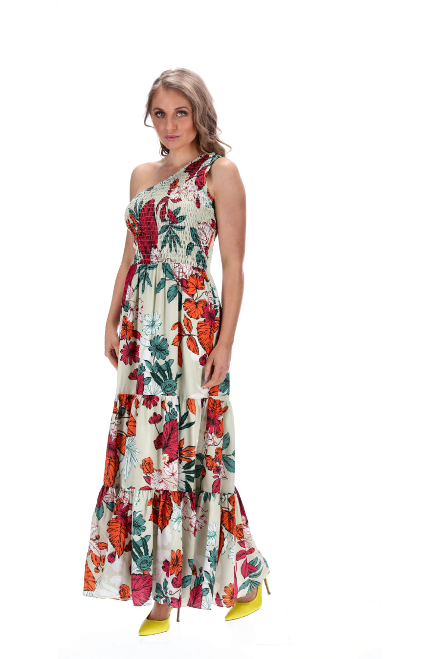 Shirred Maxi Dress