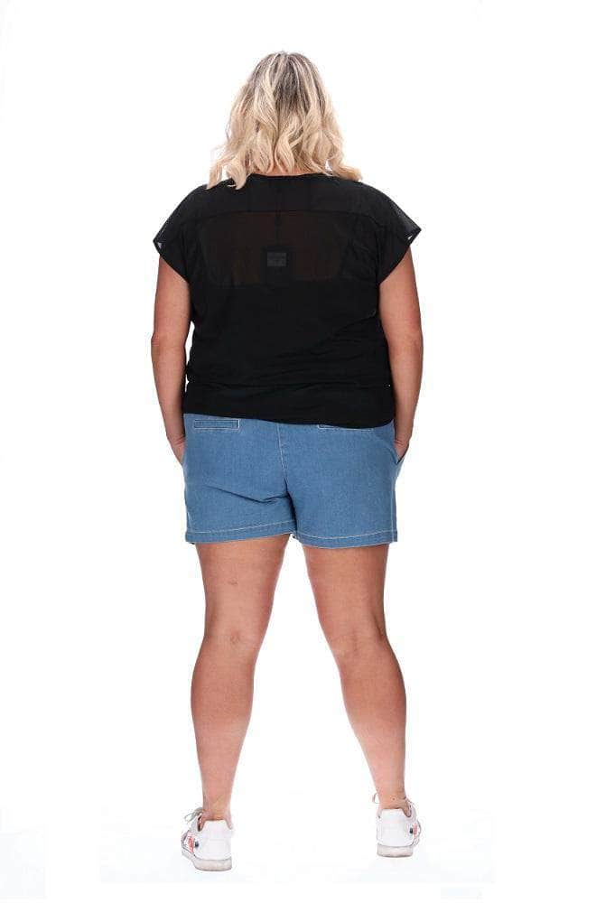 Plus size denim shorts nz deals