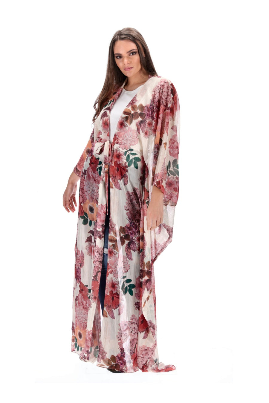  Kimono Blush Floral Print