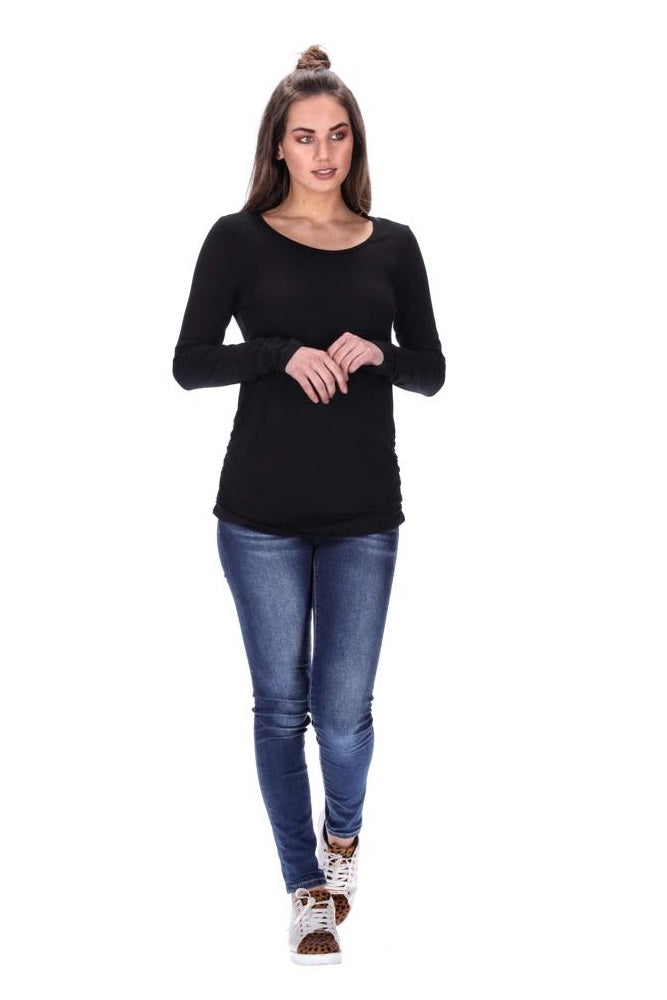 Carli Long Sleeve Top Black