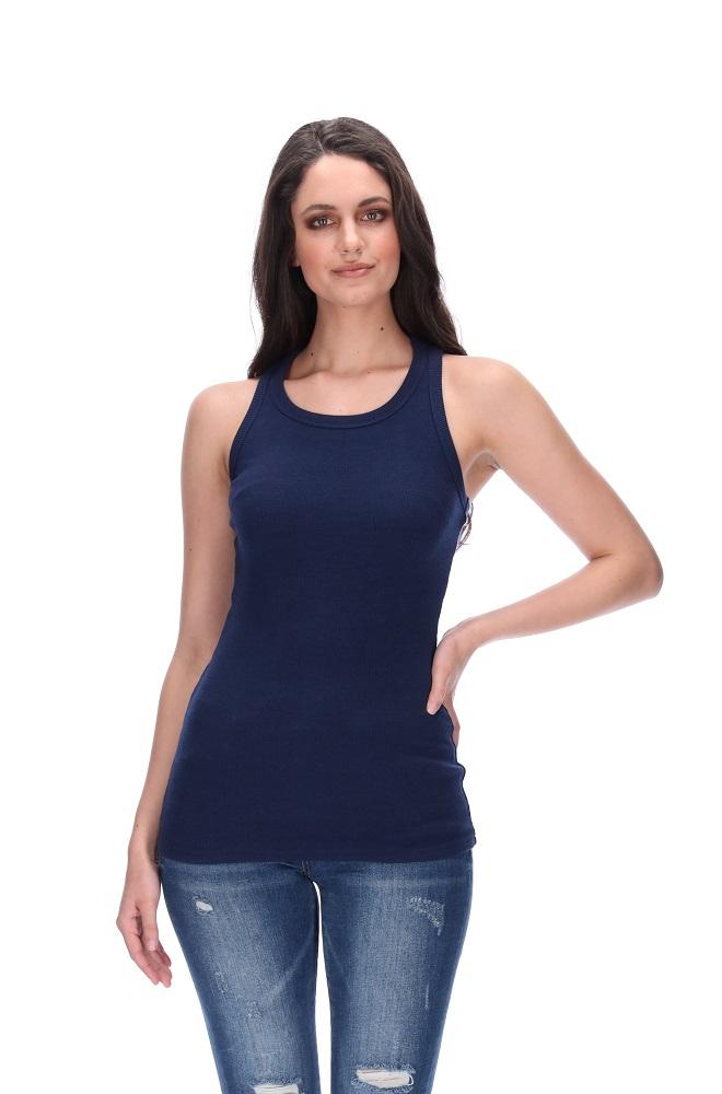 Ribbed Tank Navy