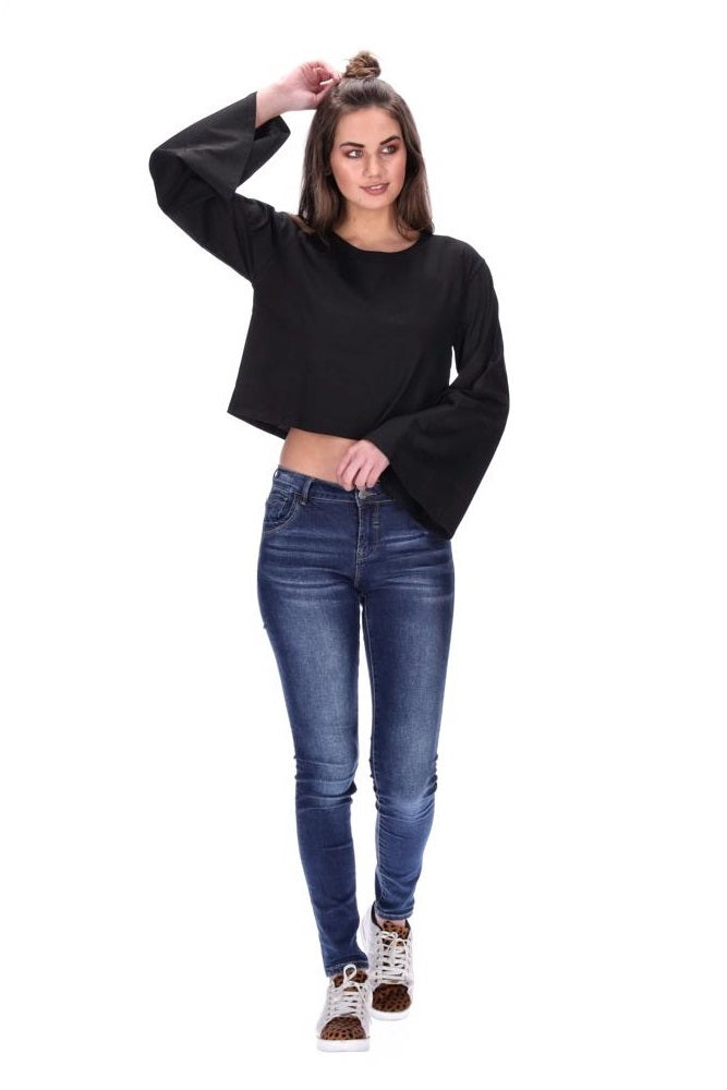 Carli Long Sleeve Top Black