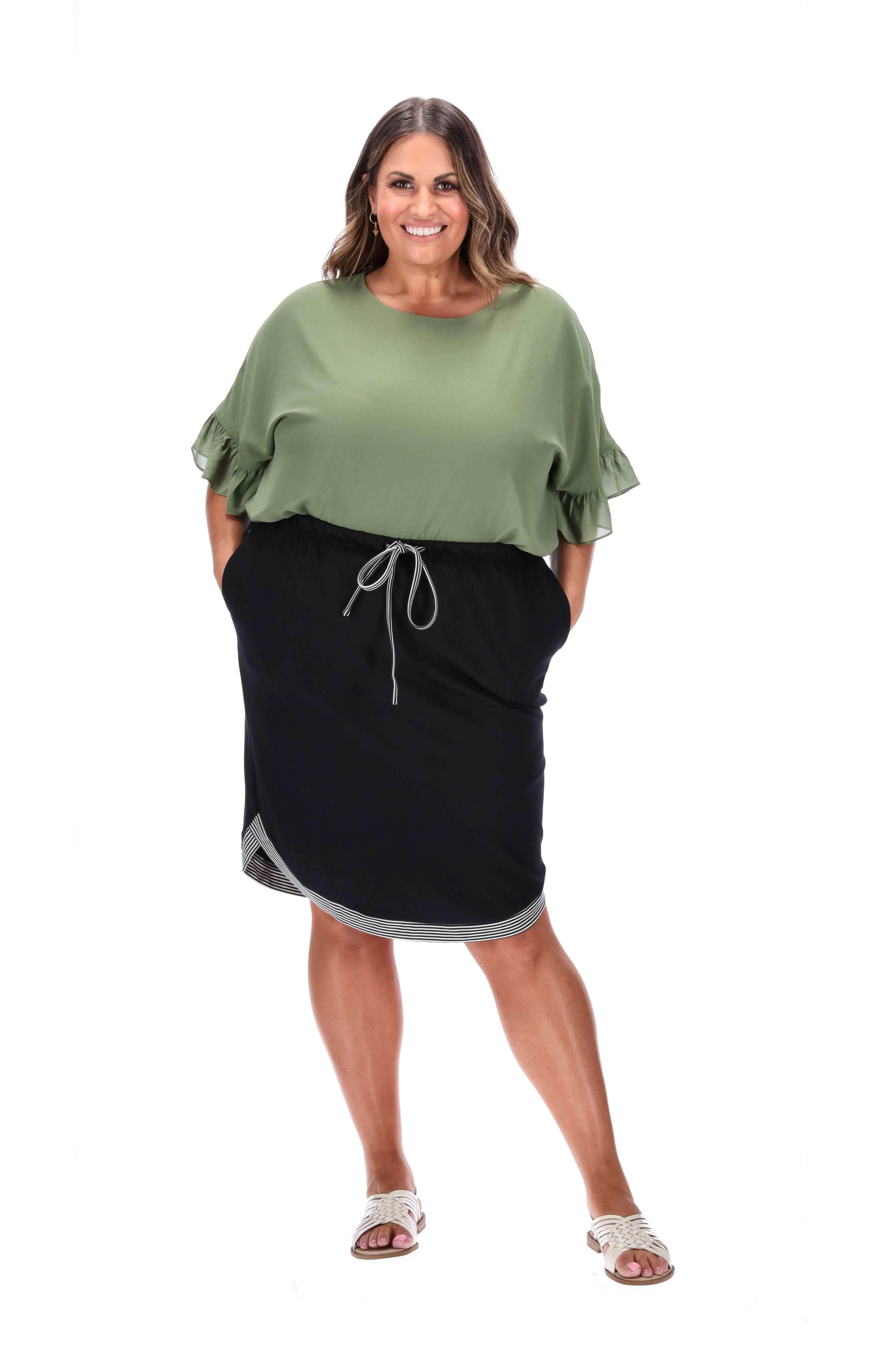 Buy Curve Skirt Black by Stella Royal online Augustine