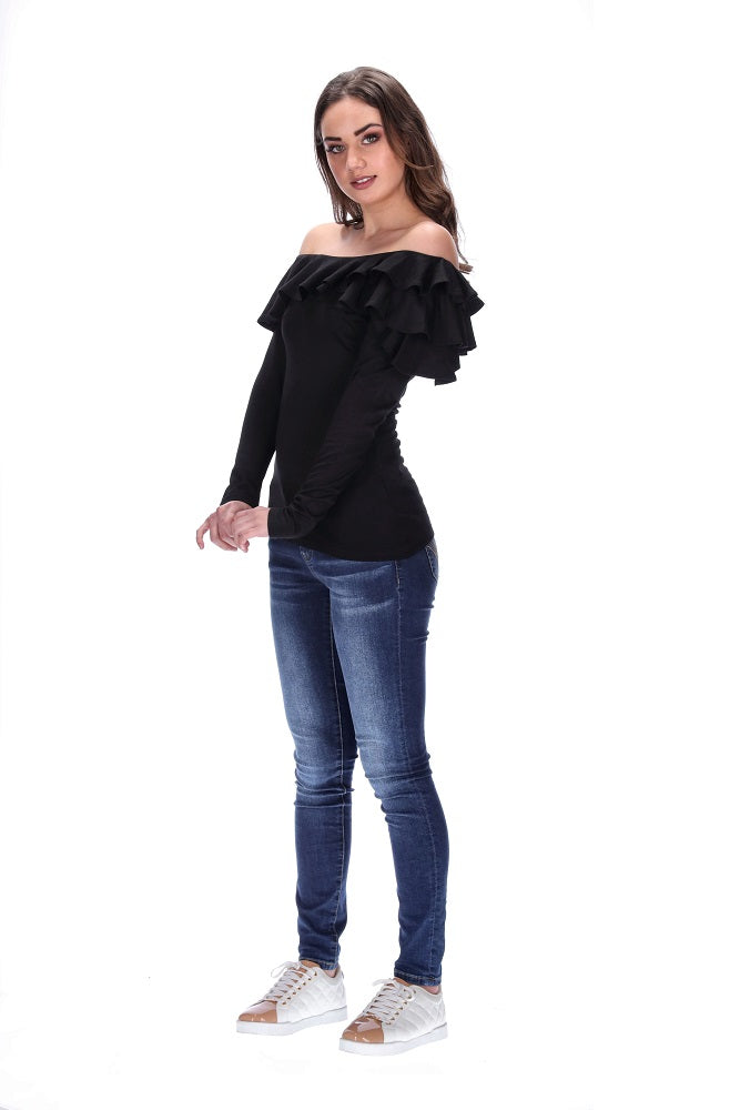 Black Frill Top 