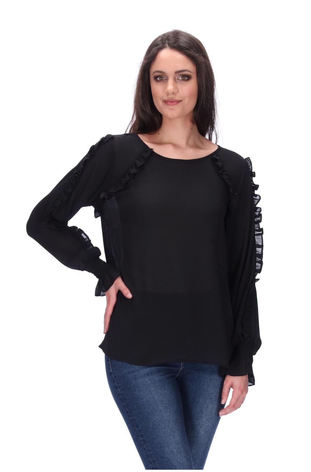 Long Sleeve Top Black