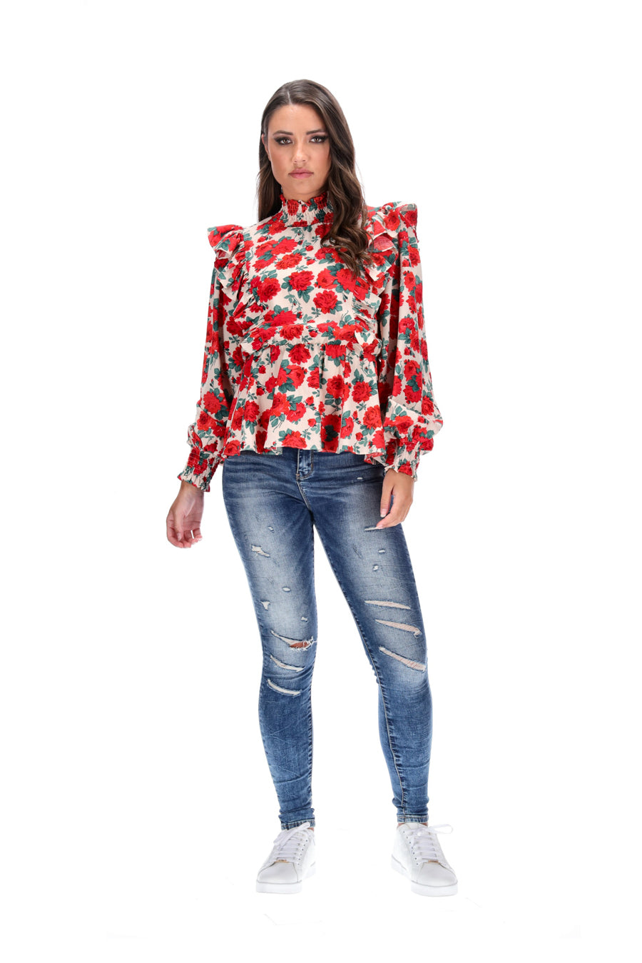 red flower top