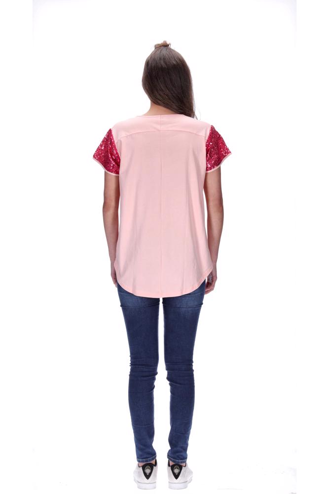 Kali T-Shirt Pink/Dark Pink