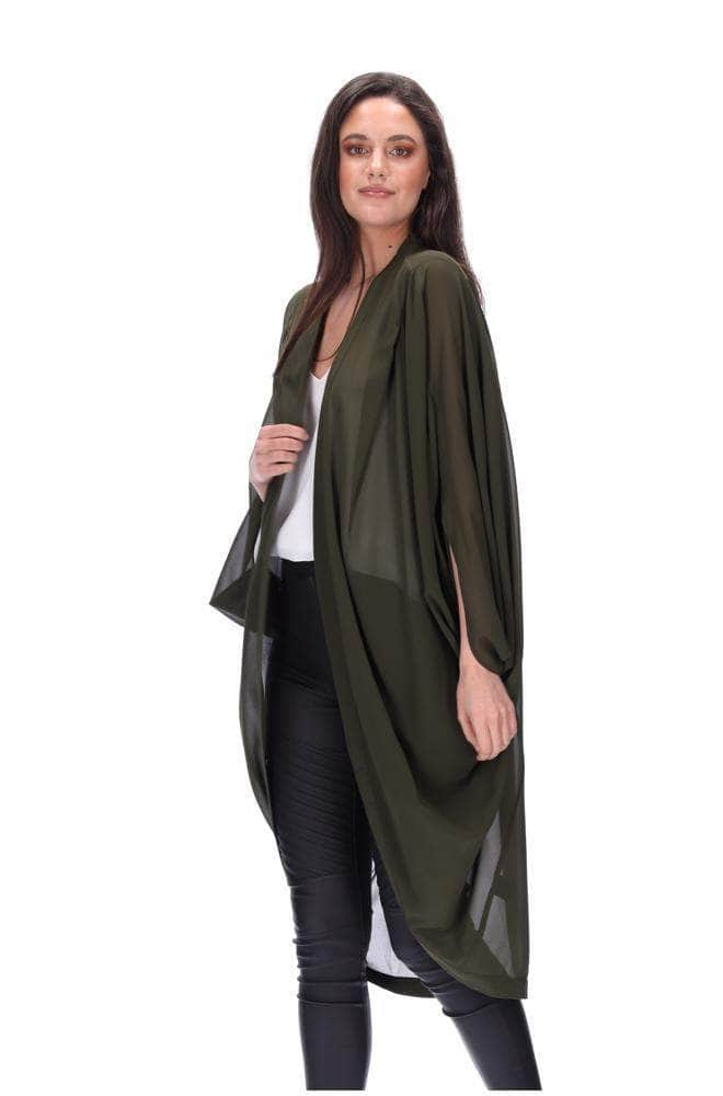 Khaki hot sale kimono jacket