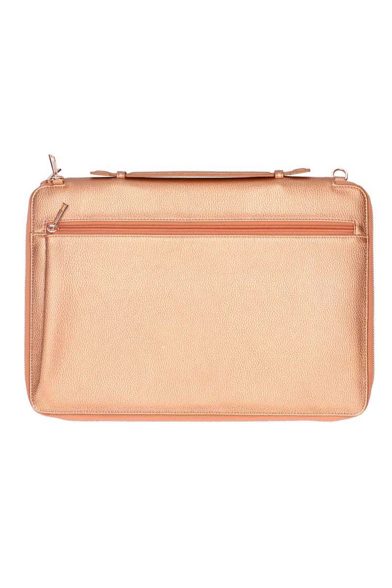 copper laptop case with shoulder strap