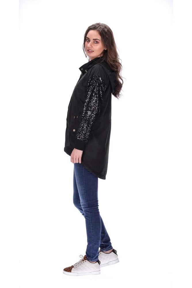 Sequin Jacket Black