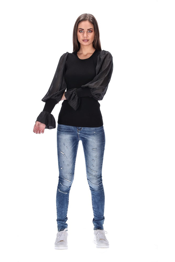 Black Long Sleeve Top