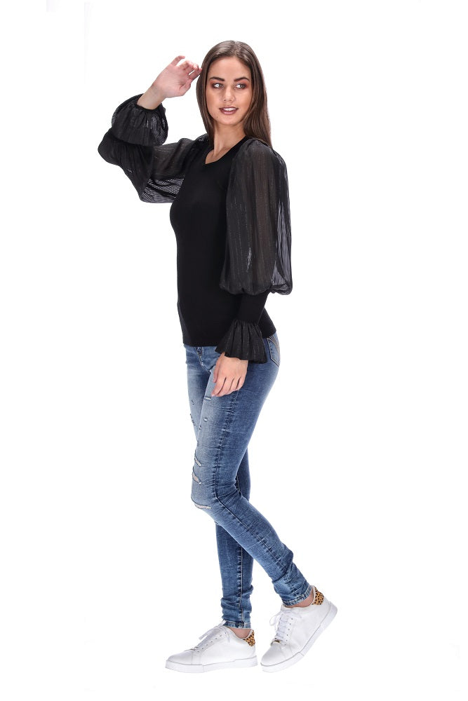 Black Long Sleeve Top