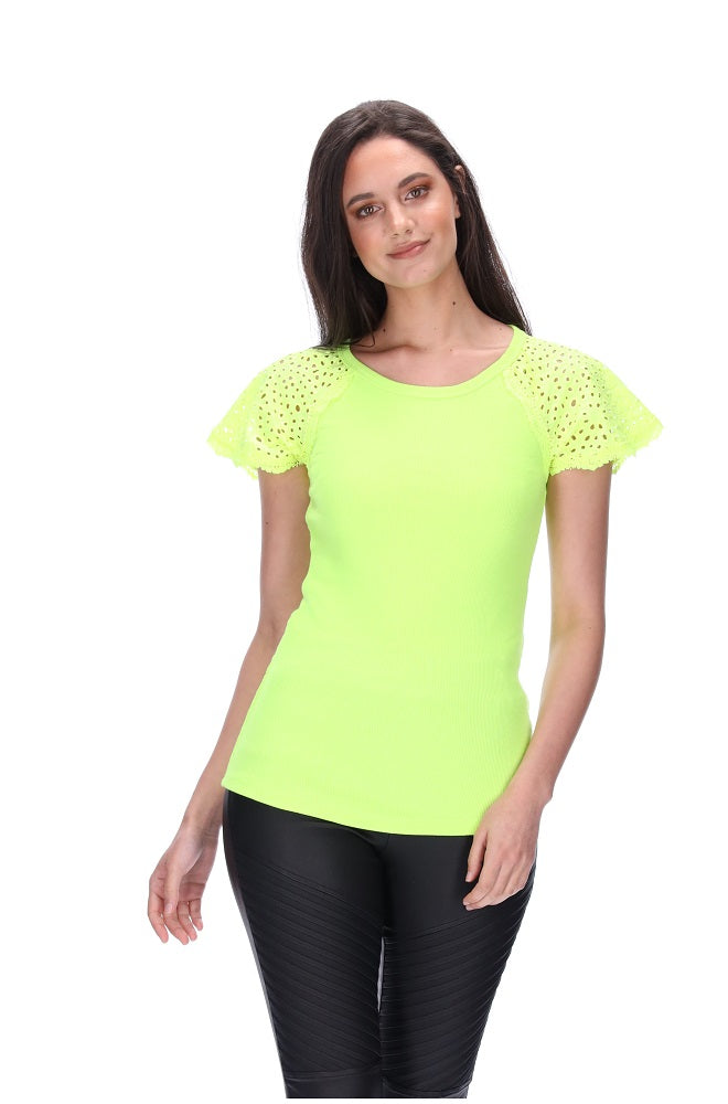 Ribbed Top Fluro Yellow