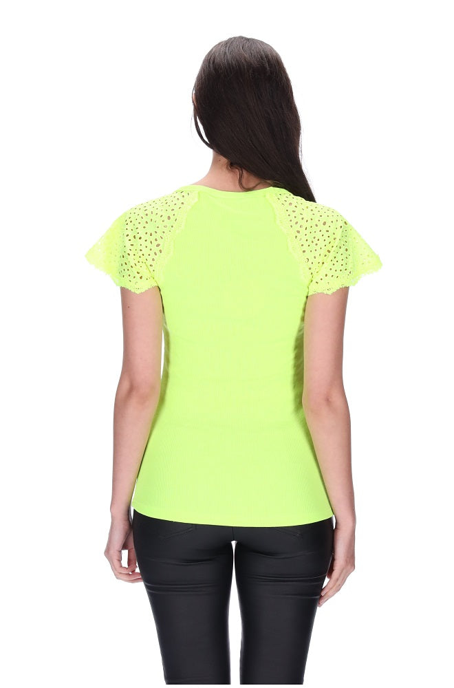 Ribbed Top Fluro Yellow