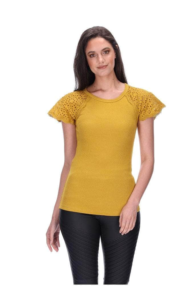 Ribbed Top Fluro Yellow