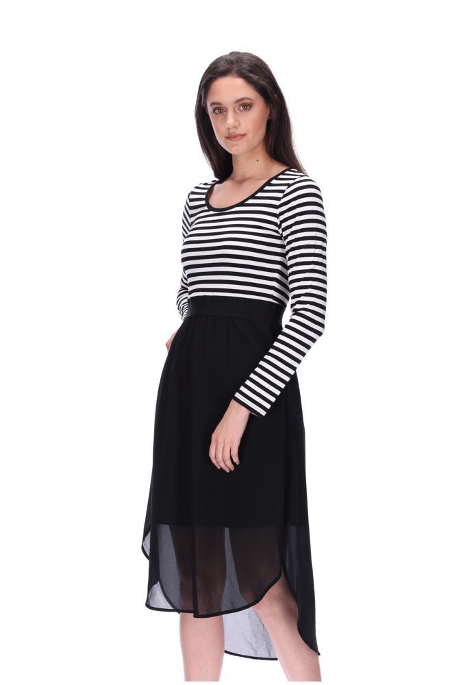 Long Sleeve Midi Dress Black